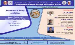 Report Writing and IPR Lead College Activity organized by Department of Botany